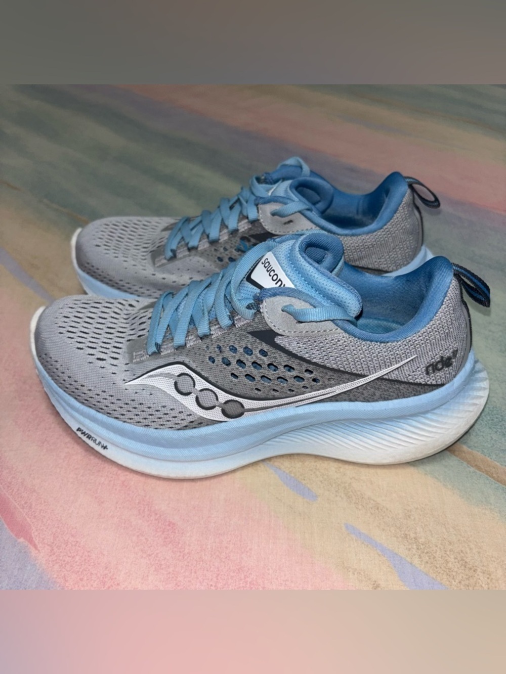 Saucony‎ Ride 17 Shoes Womens Size 6 Cloud Breeze Daily Road Running Trainer